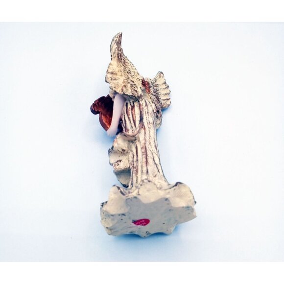 Angel Musician Woman Playing Harp Vintage Resin Christmas Decor 5.75" Holiday - Picture 10 of 14